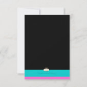 PixDezines Twin Palms, aqua blau Save The Date (Rückseite)