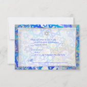 PixDezines uAwg Bar mitzvah/blau/silber RSVP Karte (Rückseite)