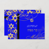 PixDezines uAwg, Bar Mitzvah/DIY Hintergrundfarbe Einladung (Vorne/Hinten)