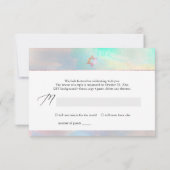 PixDezines UAWG Brushed Watercolor Bat Mitzvah ✡ RSVP Karte (Rückseite)