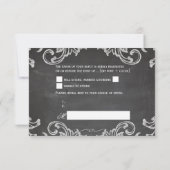 PixDezines uAwg chalkboard/Rokoko RSVP Karte (Rückseite)