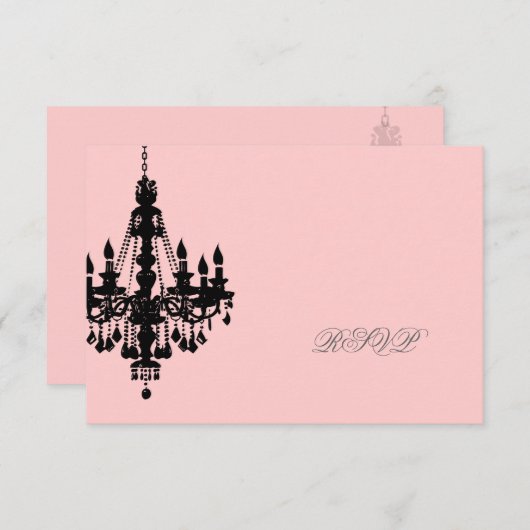 PixDezines uAwg Chandelier RSVP Karte (Vorne/Hinten)