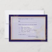 PixDezines uAwg classic Bar mitzvah/blau/gold RSVP Karte (Rückseite)