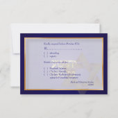 PixDezines uAwg classic Bar mitzvah/blau/gold RSVP Karte (Rückseite)