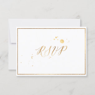 PixDezines UAWG Classic Imitats Gold/DIY RSVP Karte