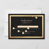 PixDezines UAWG Classic Imitats Gold/DIY RSVP Karte (Rückseite)