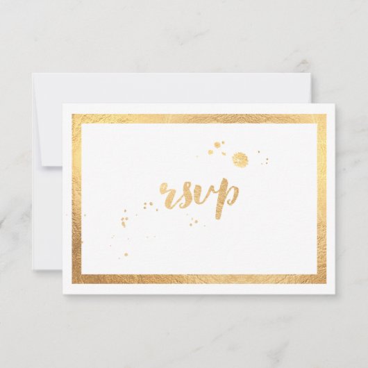 PixDezines UAWG Classic Imitats Gold/DIY RSVP Karte (Vorderseite)