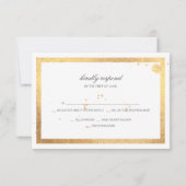 PixDezines UAWG Classic Imitats Gold/DIY RSVP Karte (Rückseite)