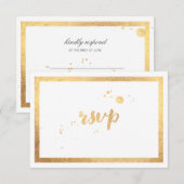 PixDezines UAWG Classic Imitats Gold/DIY RSVP Karte (Vorne/Hinten)