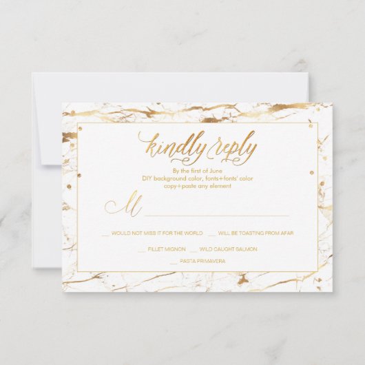 PixDezines UAWG Dazzled Imitate Goldmedaille Confe RSVP Karte (Rückseite)