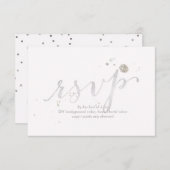 PixDezines UAWG Dazzled/Imitate Weißes Gold RSVP Karte (Vorne/Hinten)