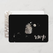 PixDezines uAwg dazzled/silber/pinecon/soiree RSVP Karte (Vorne/Hinten)