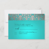 PixDezines uAwg Flora Damaskus/aqua RSVP Karte (Rückseite)