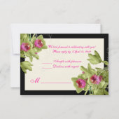 PixDezines uAwg Green Orchid/DIY Hintergrund RSVP Karte (Rückseite)