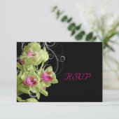 PixDezines uAwg Green Orchid/DIY Hintergrund RSVP Karte (Stehend Vorderseite)