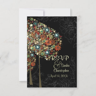 PixDezines uAwg Herbstblüte/DIY-Farbe RSVP Karte