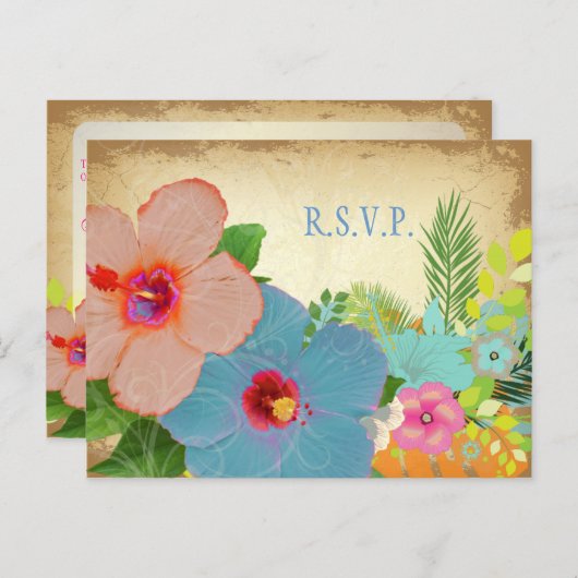 PixDezines UAWG, Hibiskus, erfordern 12x18 lädt Einladungspostkarte (Vorne/Hinten)