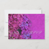 PixDezines UAWG Hydrangea, Magenta RSVP Karte (Vorderseite)