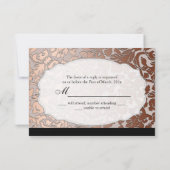 PixDezines-uAwg Imitate Kupferdampf-/Degenfarben RSVP Karte (Rückseite)