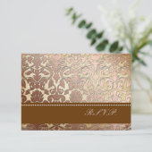 PixDezines-uAwg Imitate Kupferdampf-/Degenfarben RSVP Karte (Stehend Vorderseite)