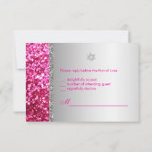 PixDezines uAwg Imitats Glitzer eiffel/bat mitzvah RSVP Karte (Rückseite)