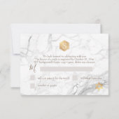 PixDezines UAWG Imitats Gold Honeycomb Bar Mitzvah RSVP Karte (Rückseite)