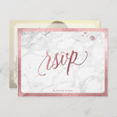 PixDezines UAWG/IMITATS ROSE GOLD/MARBLE Einladungspostkarte (Vorne/Hinten)