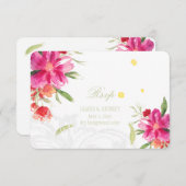 PixDezines-uAwg kann Blume/Aquarell RSVP Karte (Vorne/Hinten)