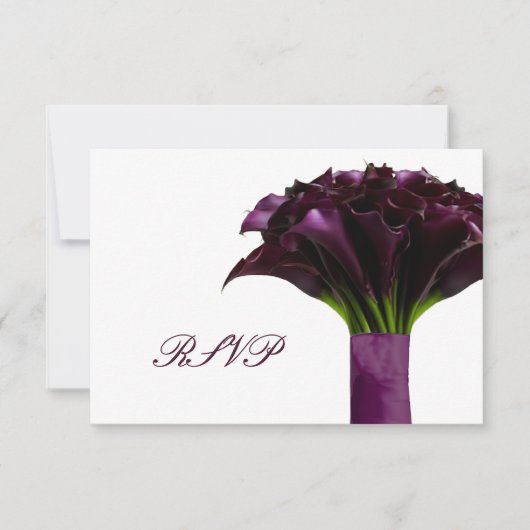 PixDezines uAwg lila Calla-Lilien RSVP Karte (Vorderseite)