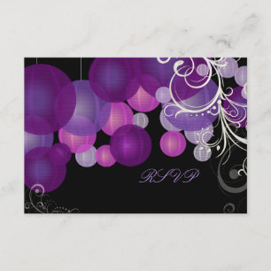PixDezines uAwg lila/plum/lila Laternen RSVP Karte
