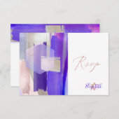 PixDezines UAWG Lila Watercolor Bat Mitzvah ✡ RSVP Karte (Vorne/Hinten)