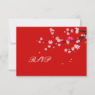 PixDezines uAwg Love Birds+Red Cherry/Deck Farbe RSVP Karte