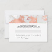 PixDezines UAWG Marble Rose Gold Bat Mitzvah ✡ RSVP Karte (Rückseite)