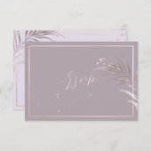 PixDezines UAWG Mauve Palms DIY Hintergrund RSVP Karte (Vorne/Hinten)