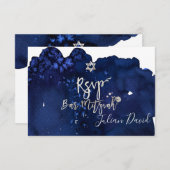 PixDezines UAWG Midnight Sky Bar Mitzvah ✡ Einladung (Vorne/Hinten)