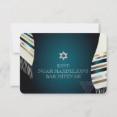 PixDezines UAWG Mitzvah/aquamarine Hintergrundfarb RSVP Karte (Vorderseite)