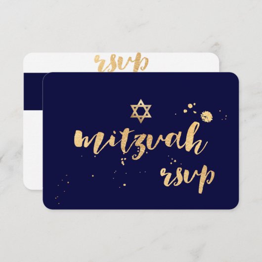 PixDezines uAwg mitzvah/blendend/DIY-Farbe RSVP Karte (Vorne/Hinten)