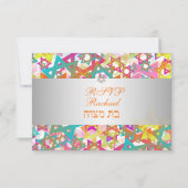 PixDezines uAwg Mod stars/Bar mitzvah RSVP Karte (Vorderseite)