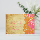 PixDezines uAwg Monstera|Tropical Foliage+Wirbel RSVP Karte (Stehend Vorderseite)