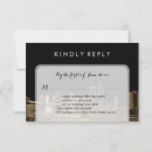 PixDezines UAWG NYC Skyline/Imitats Gold RSVP Karte (Rückseite)
