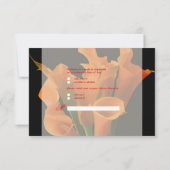 PixDezines uAwg orange Calla lily/DIY Hintergrund RSVP Karte (Rückseite)