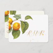 PixDezines UAWG Orchard/Pfirsiche/Redoute RSVP Karte (Vorne/Hinten)