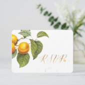 PixDezines UAWG Orchard/Pfirsiche/Redoute RSVP Karte (Stehend Vorderseite)