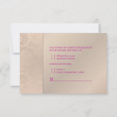 PixDezines uAwg pavo Damask/rosa Champagner RSVP Karte (Rückseite)