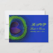 PixDezines uAwg peacock eye/kobalt/diy RSVP Karte (Vorderseite)