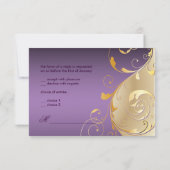 PixDezines uAwg Peacock, Filigree+Wirbel/DIY-Text RSVP Karte (Rückseite)