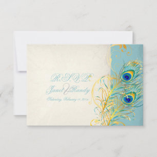 PixDezines uAwg Peacock Pizzazz/DIY RSVP Karte