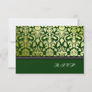 PixDezines uAwg peridot Flora, Damast-/Tagefarben RSVP Karte