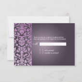 PixDezines uAwg plum-Flora-Damast/Degustation RSVP Karte (Rückseite)