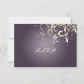 PixDezines UAWG PLUM-WIRBEL/HINTERGRUND RSVP Karte (Rückseite)